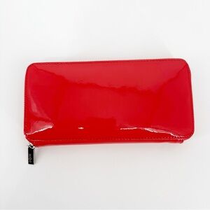 HOBO Patent Leather Zip Around Wallet